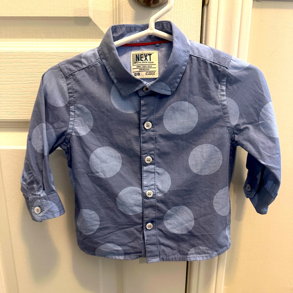 ⭐️BUNDLE 10 for $50⭐️ NEXT DIRECT • Blue Polka Dot Kids Shirt
